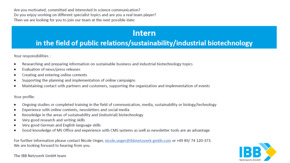 Job offer intern